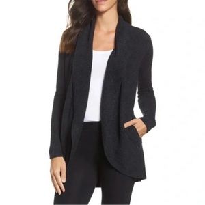BAREFOOT DREAMS CozyChic Ultra Lite Circle Cardigan Black NWOT